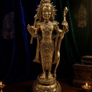 Royal Brass Ram Idol – 27 Inch Premium Handcrafted Statue | 36.5 Kg Heavy Brass Murti