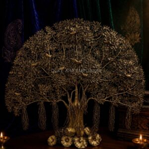 Royal Brass kalapvriksh Tree of Life Wall Hanging 56 Inch – Premium Quality Decorative Brass Artwork