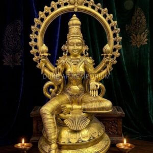 Divine Brass Laxmi Statue 27 Inch – Handcrafted Maa Lakshmi Idol with Premium Finish
