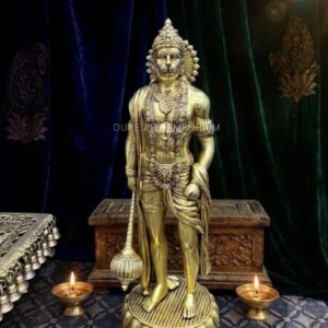 divine Brass Hanuman Idol 24 Inch – Handcrafted Bajrangbali Statue for Temple, Home & Office Décor