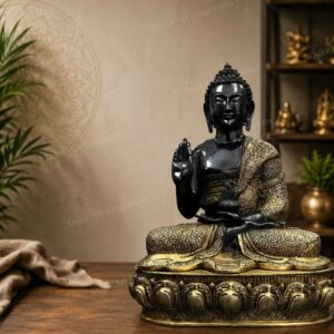 22 Inch Brass Buddha Idol | Handmade Meditating Buddha Statue | 22 Kg Premium Brass Murti for Home, Temple, Office & Spiritual Décor