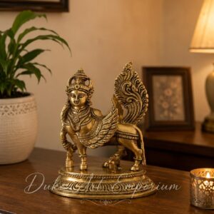 Handcrafted Brass Kamdhenu Cow with Calf Idol for Home Temple & Vastu Décor