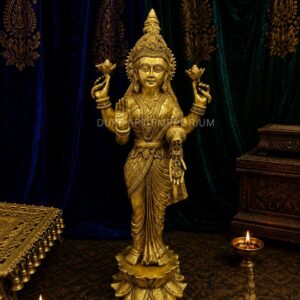 Divine Brass Laxmi Idol 30 Inch – Handcrafted Goddess Lakshmi Statue with Premium Finish