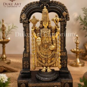 5 Feet Tirupati Balaji brass Idol | 60 Inch Handmade Lord vainkteshvar Venkateswara Statue | 140 Kg Decorative Murti for Temple & Home