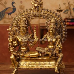 Beautiful Brass Shiv Parivar Murti 54 Inch – Fine Quality Handcrafted Shiva Parvati Family Idol